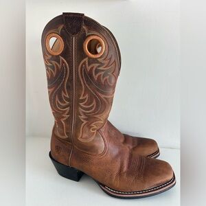 ARIAT Men's Cowboy Boots Heritage Brown Leather  Square Toe 10 D Pull On